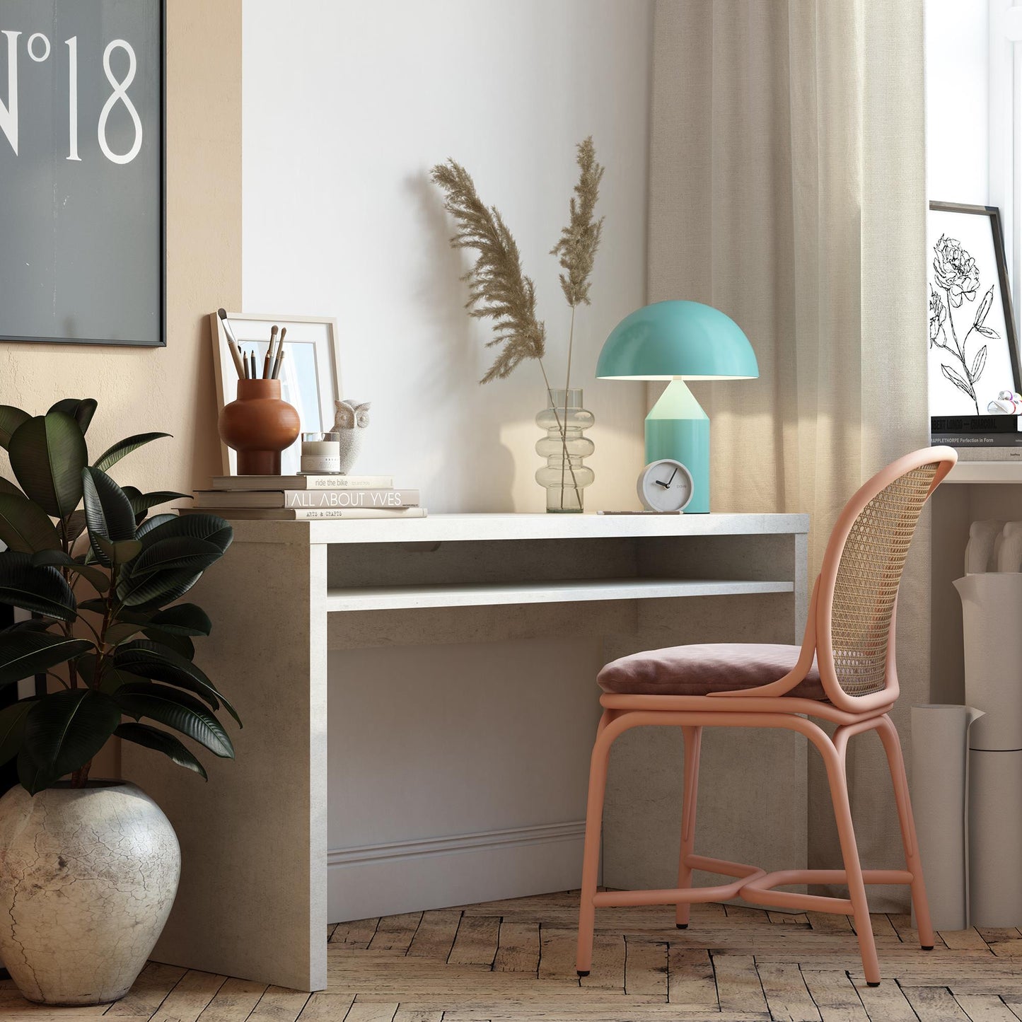Winston Desk, Plaster - Plaster