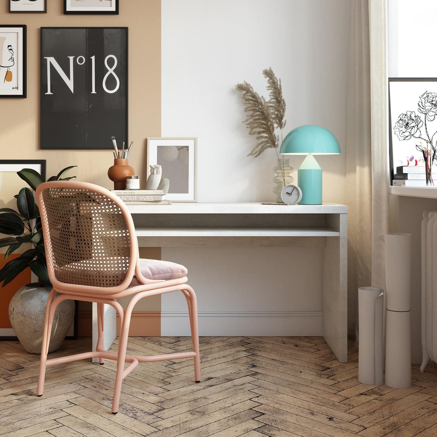Winston Desk, Plaster - Plaster