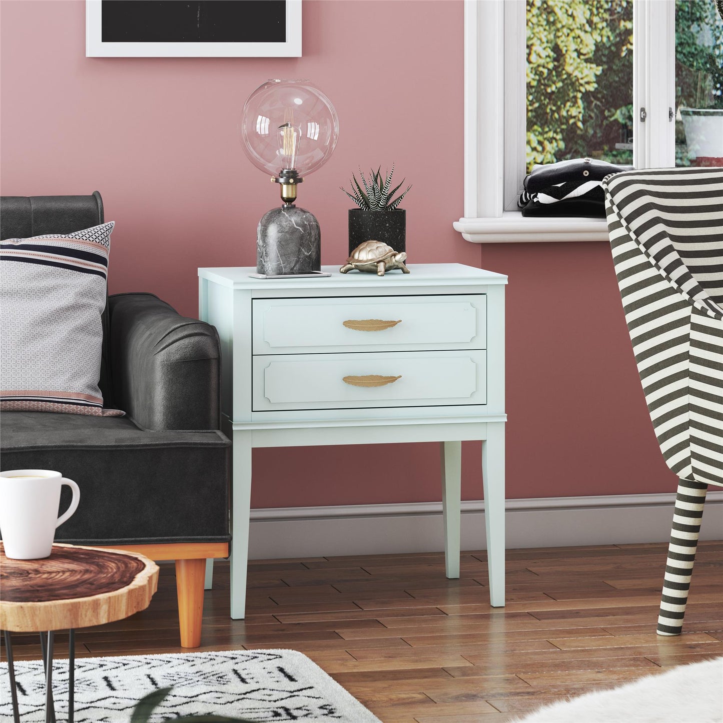 Stella Accent Table, Sky Blue - Sky Blue