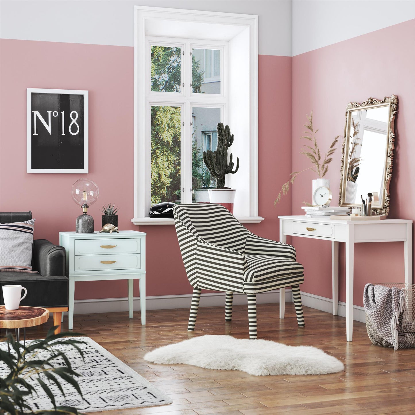 Stella Accent Table, Sky Blue - Sky Blue