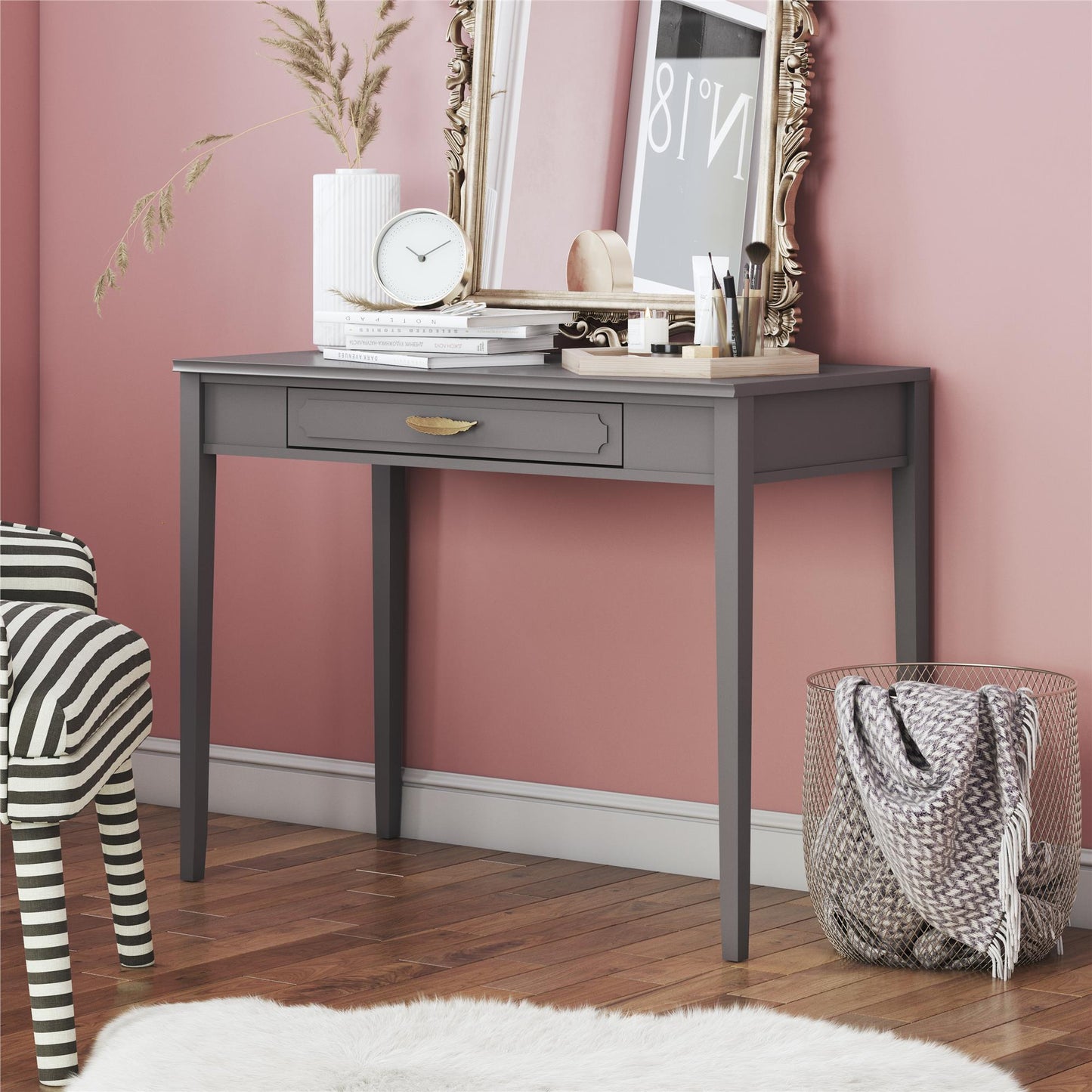 Stella Desk, Graphite Gray - Graphite Grey