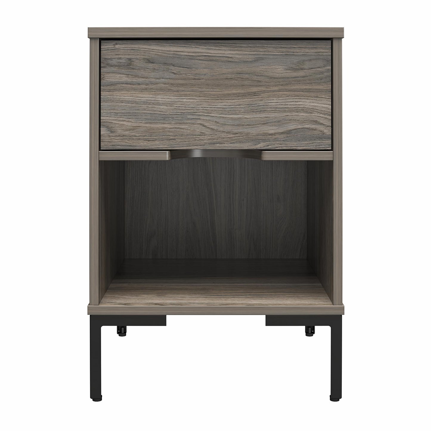 Ameriwood Home Leyden Nightstand, Weathered Oak - Weathered Oak
