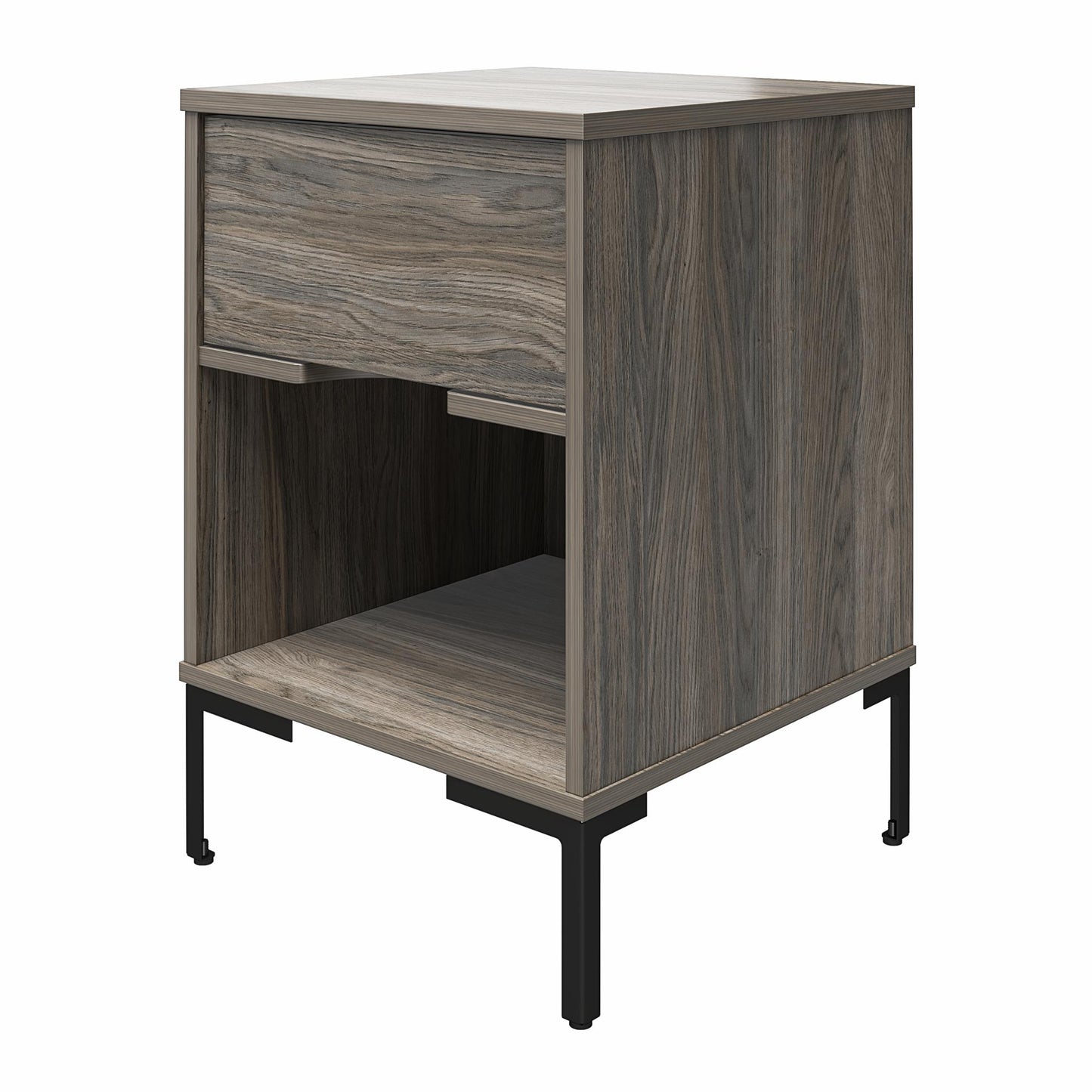 Ameriwood Home Leyden Nightstand, Weathered Oak - Weathered Oak