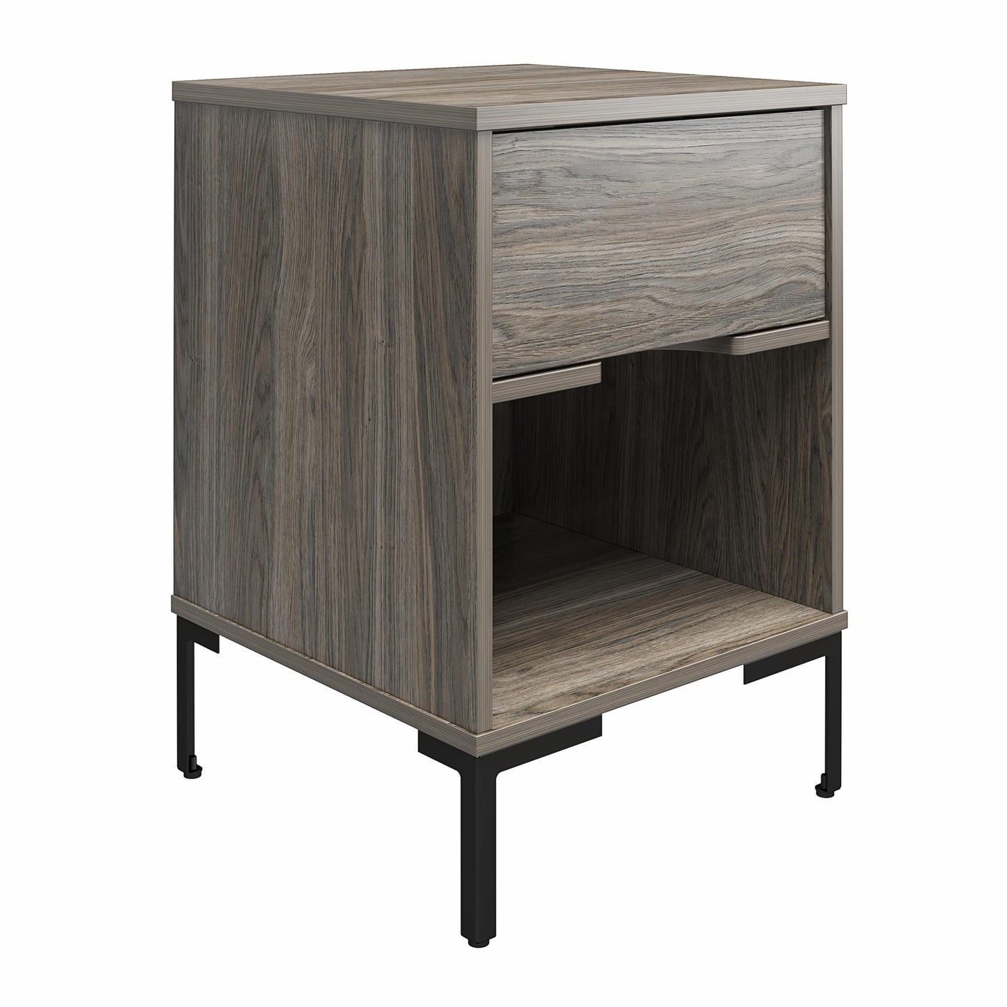 Ameriwood Home Leyden Nightstand, Weathered Oak - Weathered Oak