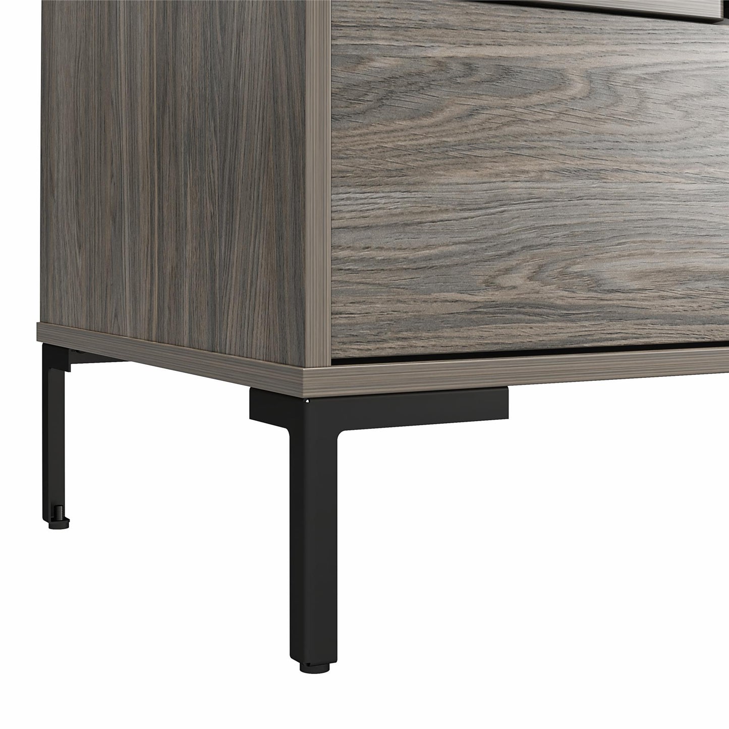 Ameriwood Home Tall 3 Drawer 1 Cubby Dresser, Weathered Oak - Weathered Oak