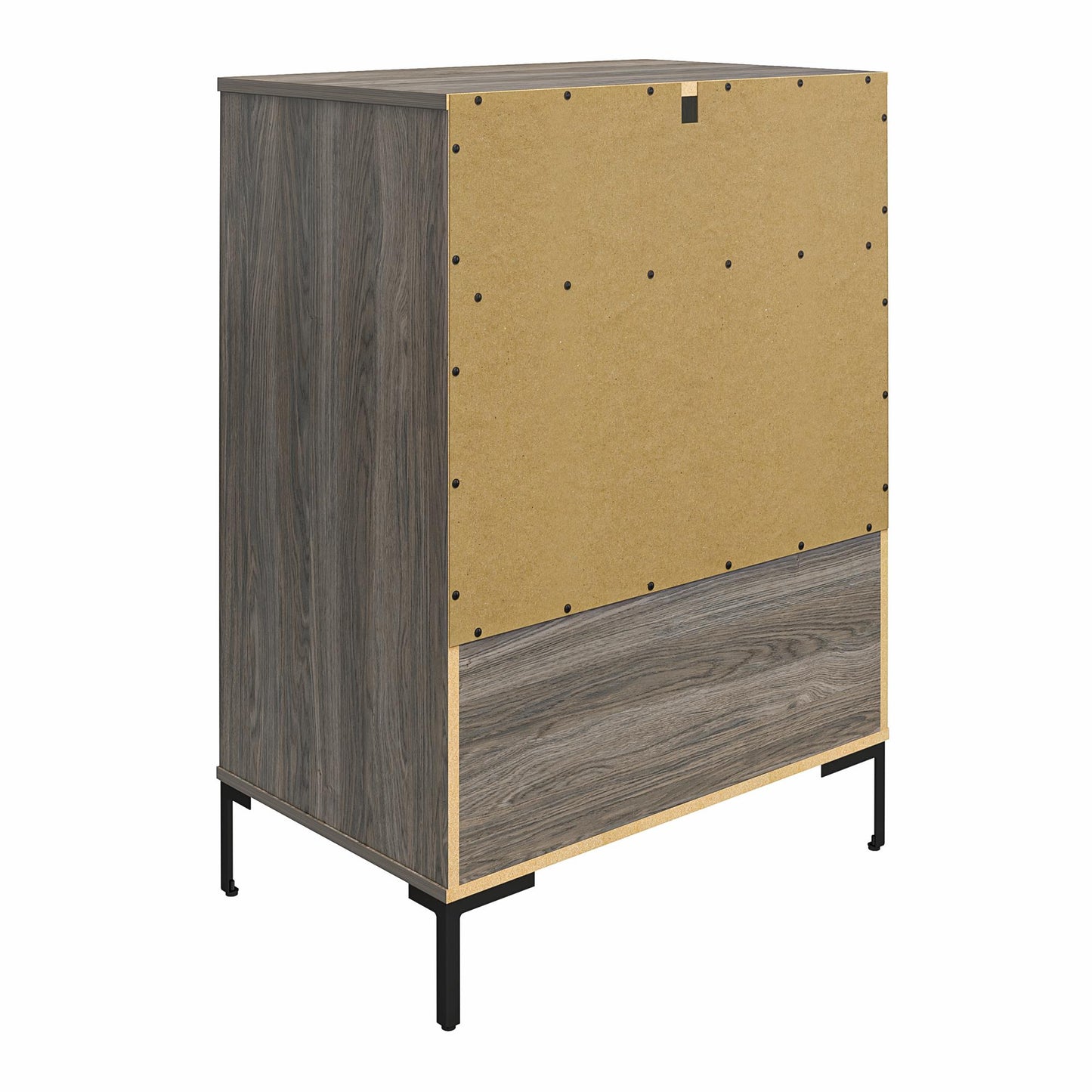 Ameriwood Home Tall 3 Drawer 1 Cubby Dresser, Weathered Oak - Weathered Oak