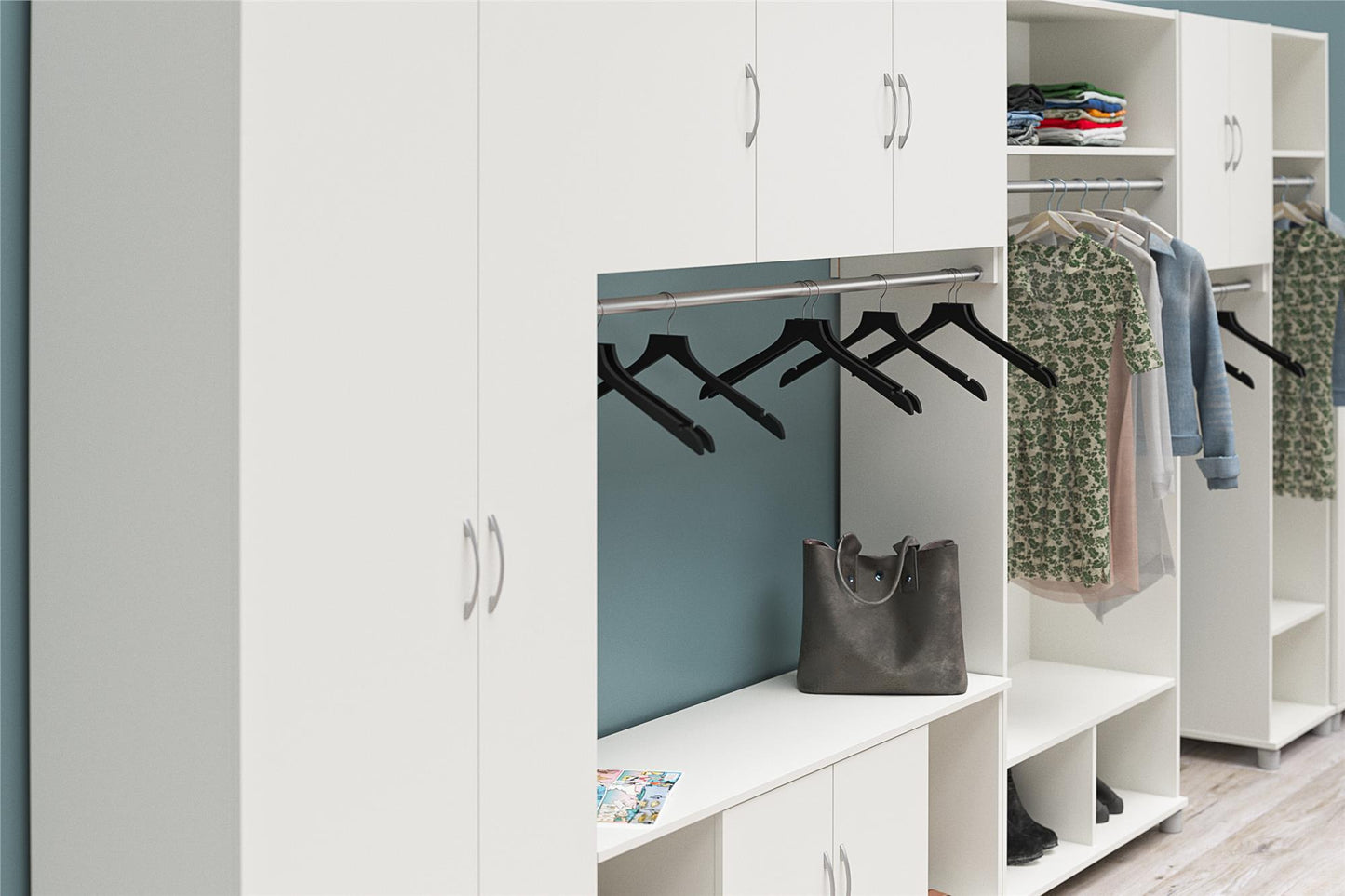 Basin 18" Wide Mudroom Cabinet with Adjustable Shelving - White