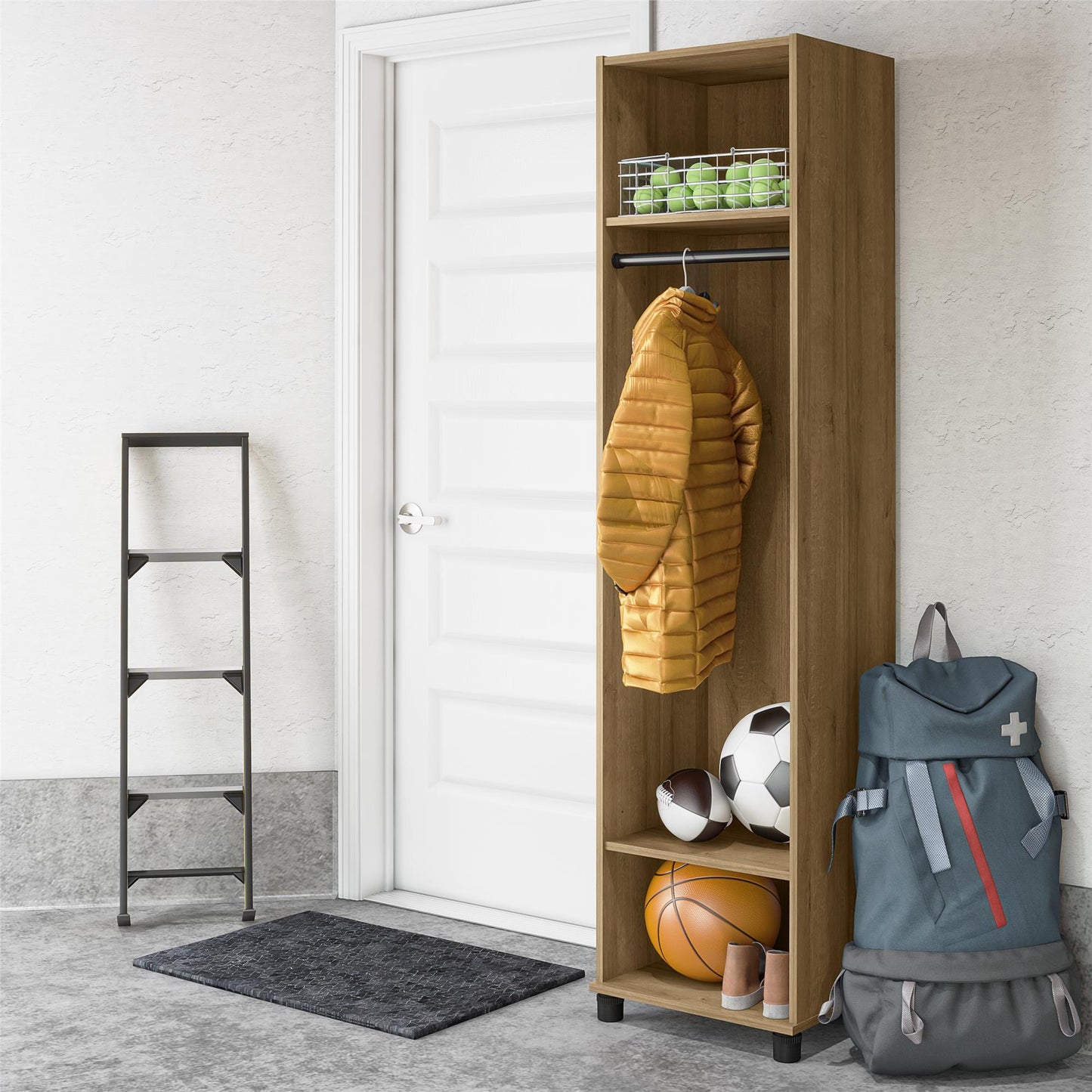 Basin 18" Wide Mudroom Cabinet with Adjustable Shelving - Natural