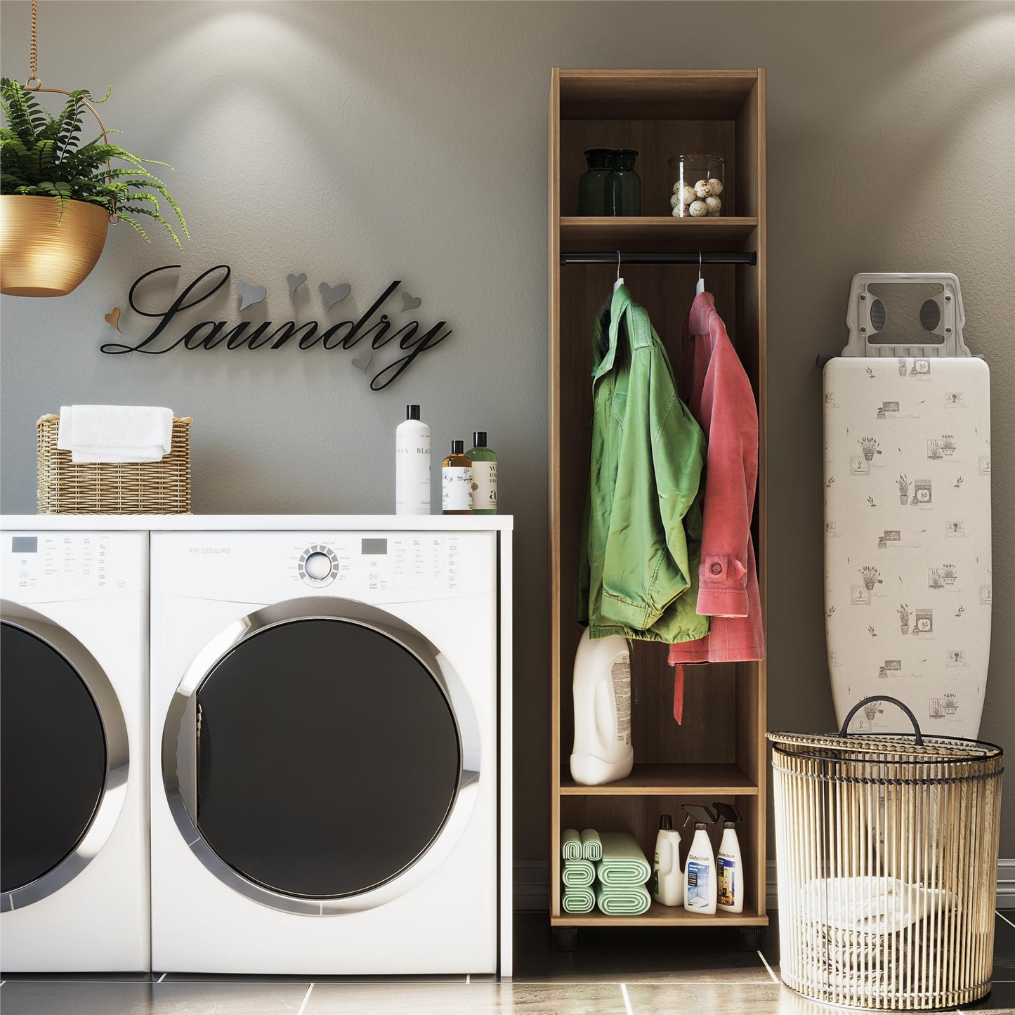 Basin 18" Wide Mudroom Cabinet with Adjustable Shelving - Natural