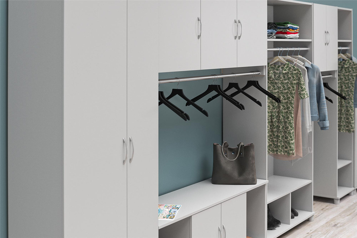 Basin 18" Wide Mudroom Cabinet with Adjustable Shelving - Dove Gray