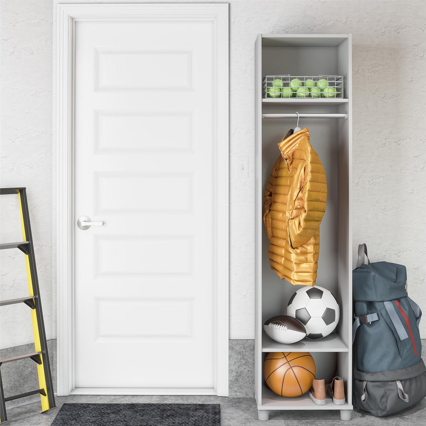 Basin 18" Wide Mudroom Cabinet with Adjustable Shelving - Dove Gray