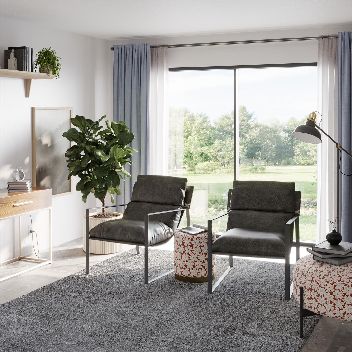 Varick Faux Leather Accent Chair - Espresso