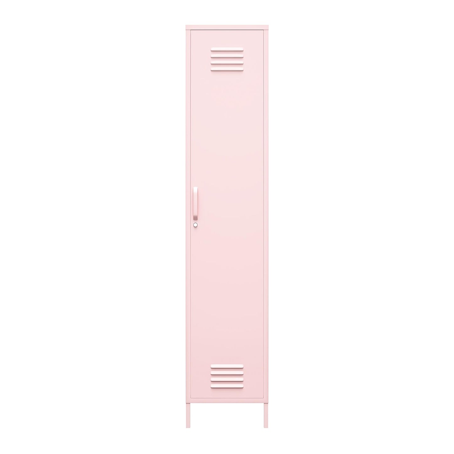 Cache 1 Door Tall Single Metal Locker Style Storage Cabinet, Bashful Pink - Bashful