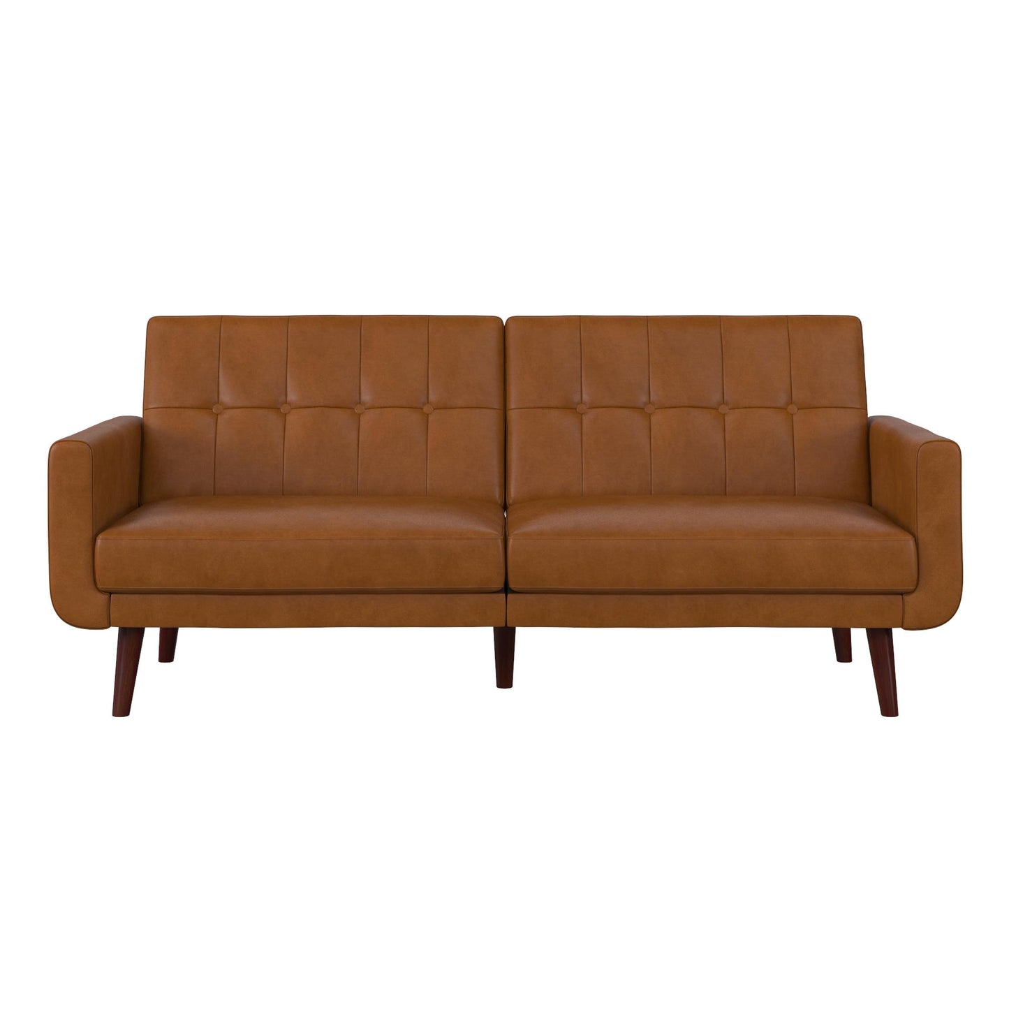 Better Homes & Gardens Nola Modern Futon, Camel Faux Leather - Camel