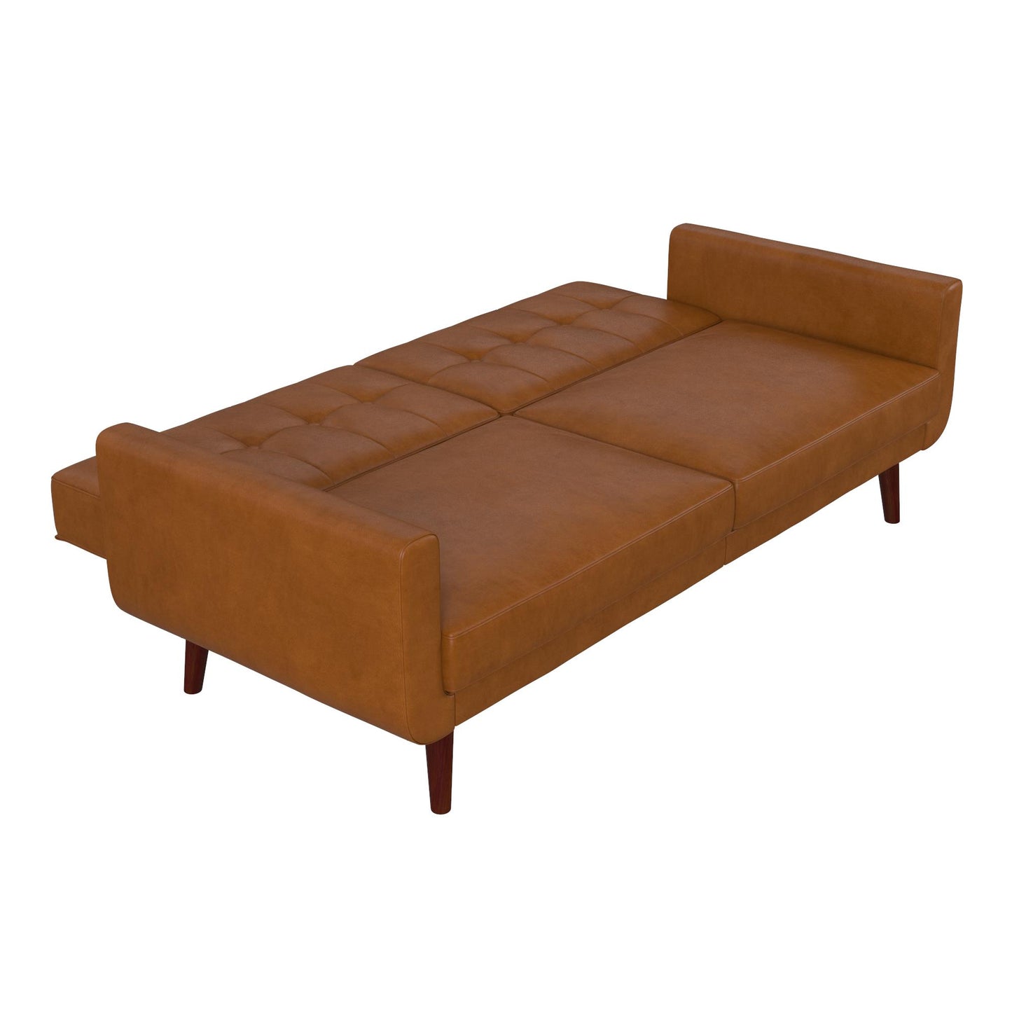 Better Homes & Gardens Nola Modern Futon, Camel Faux Leather - Camel