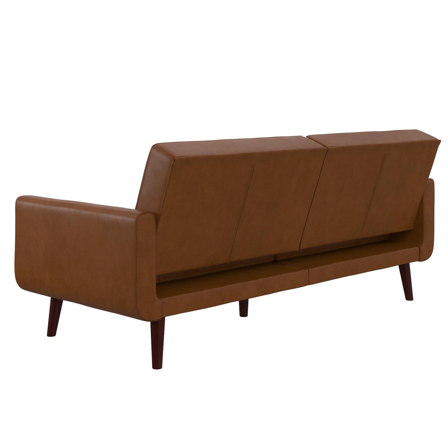 Better Homes & Gardens Nola Modern Futon, Camel Faux Leather - Camel