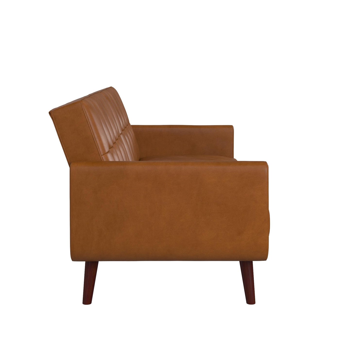 Better Homes & Gardens Nola Modern Futon, Camel Faux Leather - Camel