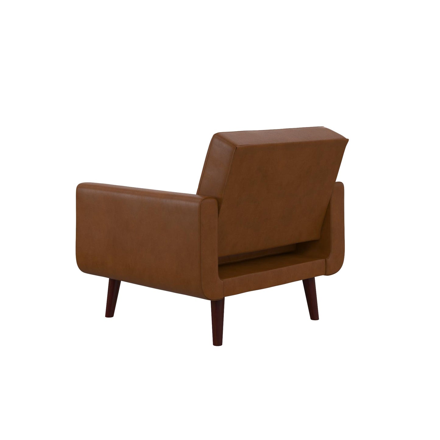 Better Homes & Gardens Nola Modern Chair with Arms, Camel Faux Leather - Camel
