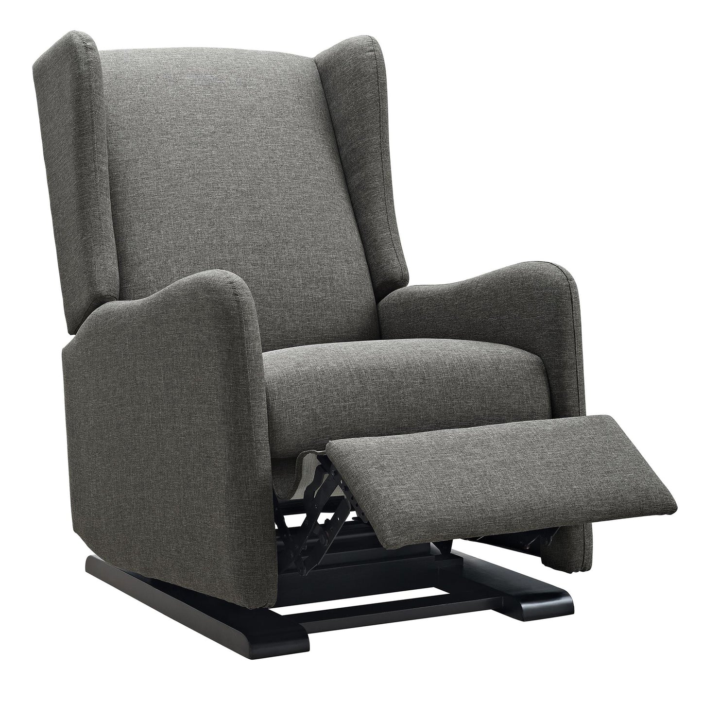 Rylee Upholstered Tall Wingback Glider Recliner Chair - Gray