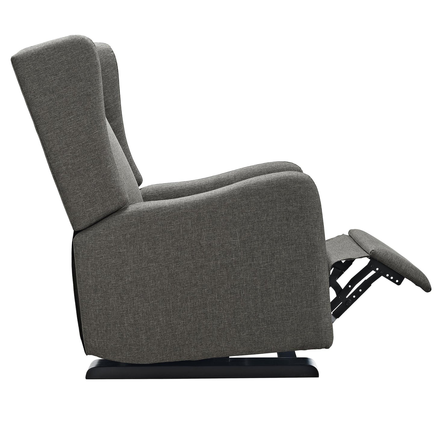 Rylee Upholstered Tall Wingback Glider Recliner Chair - Gray