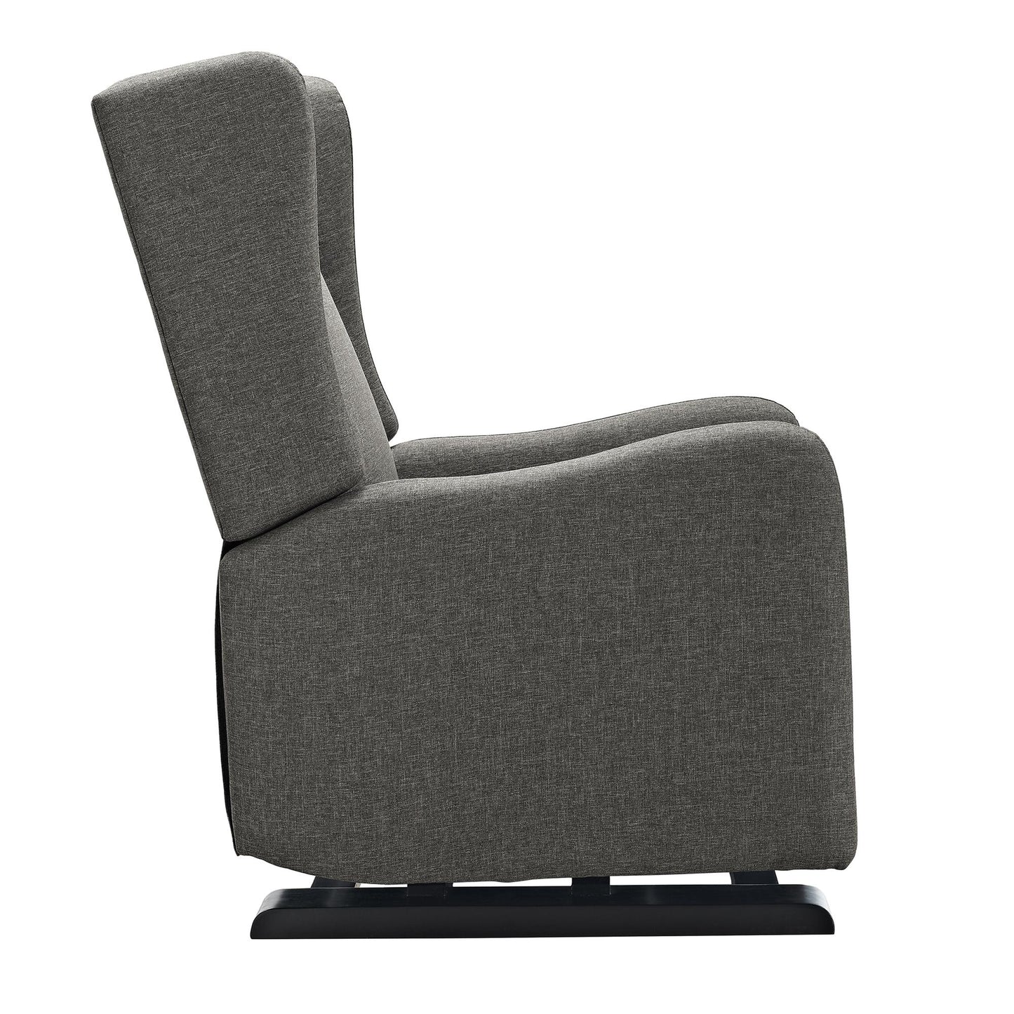 Rylee Upholstered Tall Wingback Glider Recliner Chair - Gray