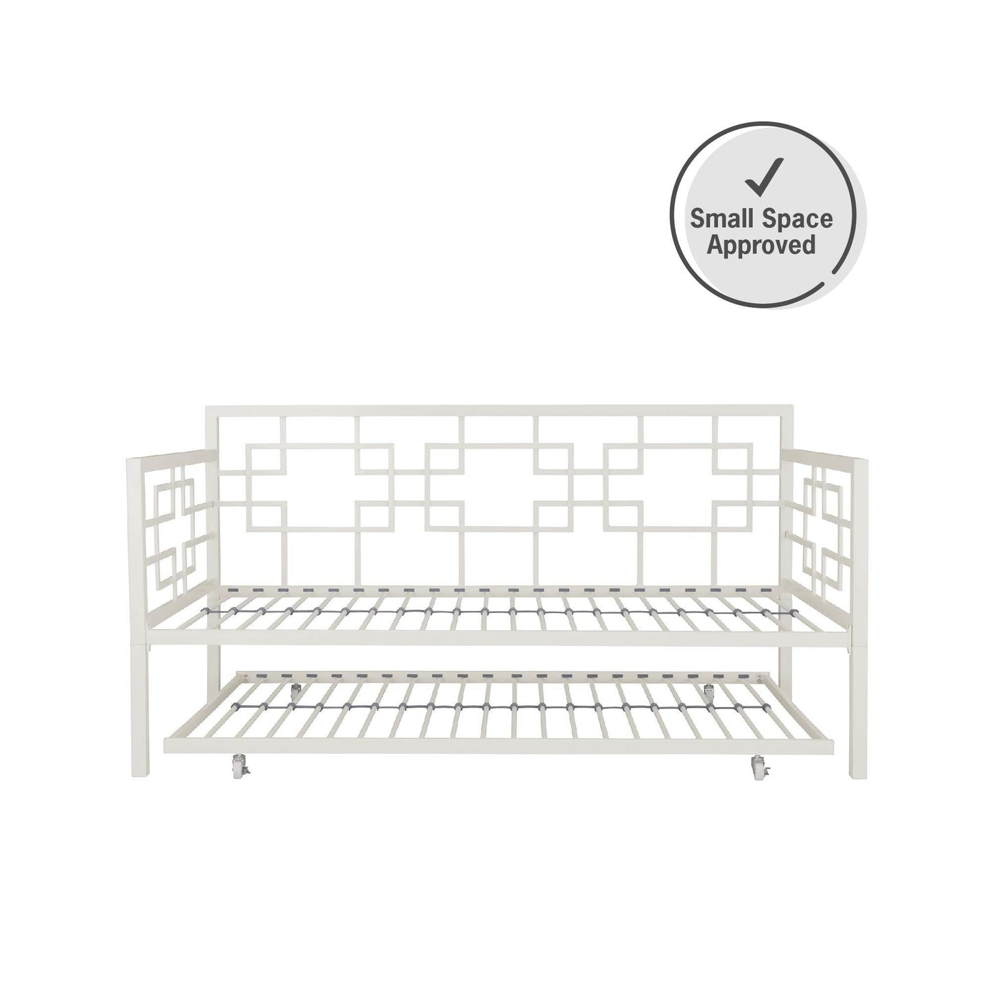 Better Homes & Gardens Twin Daybed with Trundle, Off White Metal - White