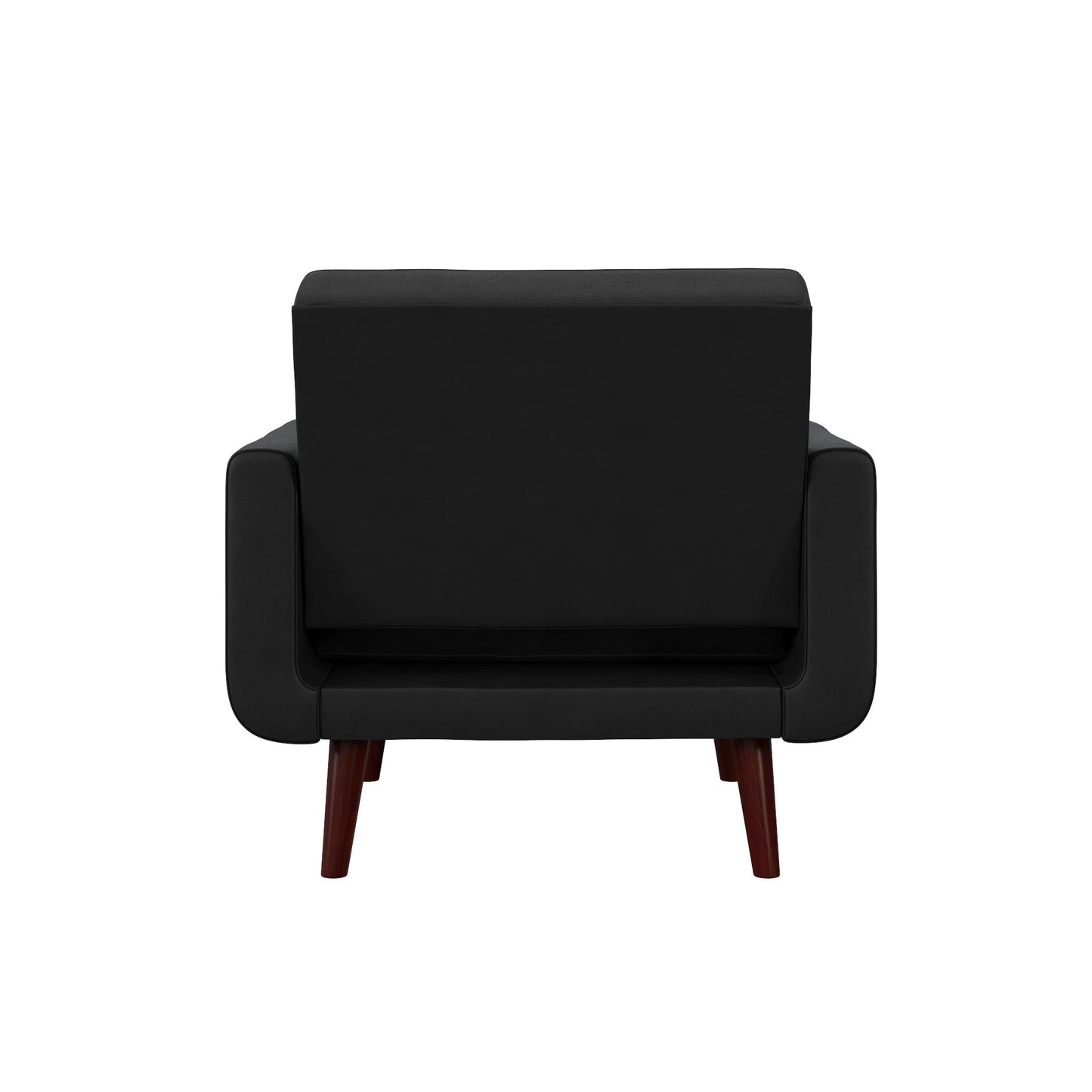 Better Homes & Gardens Nola Modern Chair with Arms, Black Faux Leather - Black