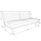 Dillan Upholstered Convertible Futon with Multiple Reclining Positions - Black