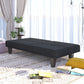 Dillan Upholstered Convertible Futon with Multiple Reclining Positions - Black
