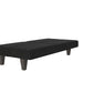 Dillan Upholstered Convertible Futon with Multiple Reclining Positions - Black