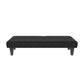 Dillan Upholstered Convertible Futon with Multiple Reclining Positions - Black