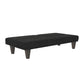 Dillan Upholstered Convertible Futon with Multiple Reclining Positions - Black