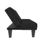 Dillan Upholstered Convertible Futon with Multiple Reclining Positions - Black