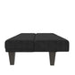 Dillan Upholstered Convertible Futon with Multiple Reclining Positions - Black