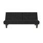 Dillan Upholstered Convertible Futon with Multiple Reclining Positions - Black