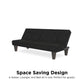 Dillan Upholstered Convertible Futon with Multiple Reclining Positions - Black
