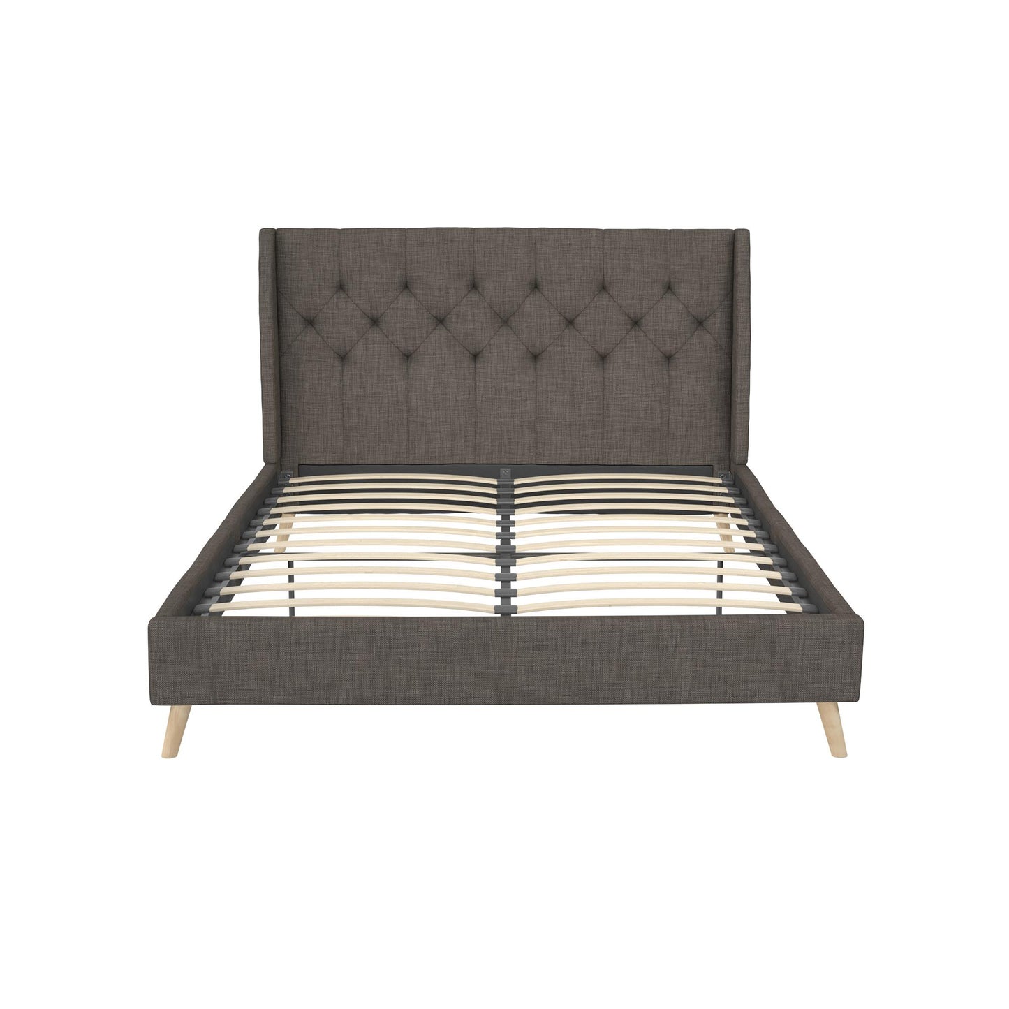Her Majesty Bed - Grey Linen - Full