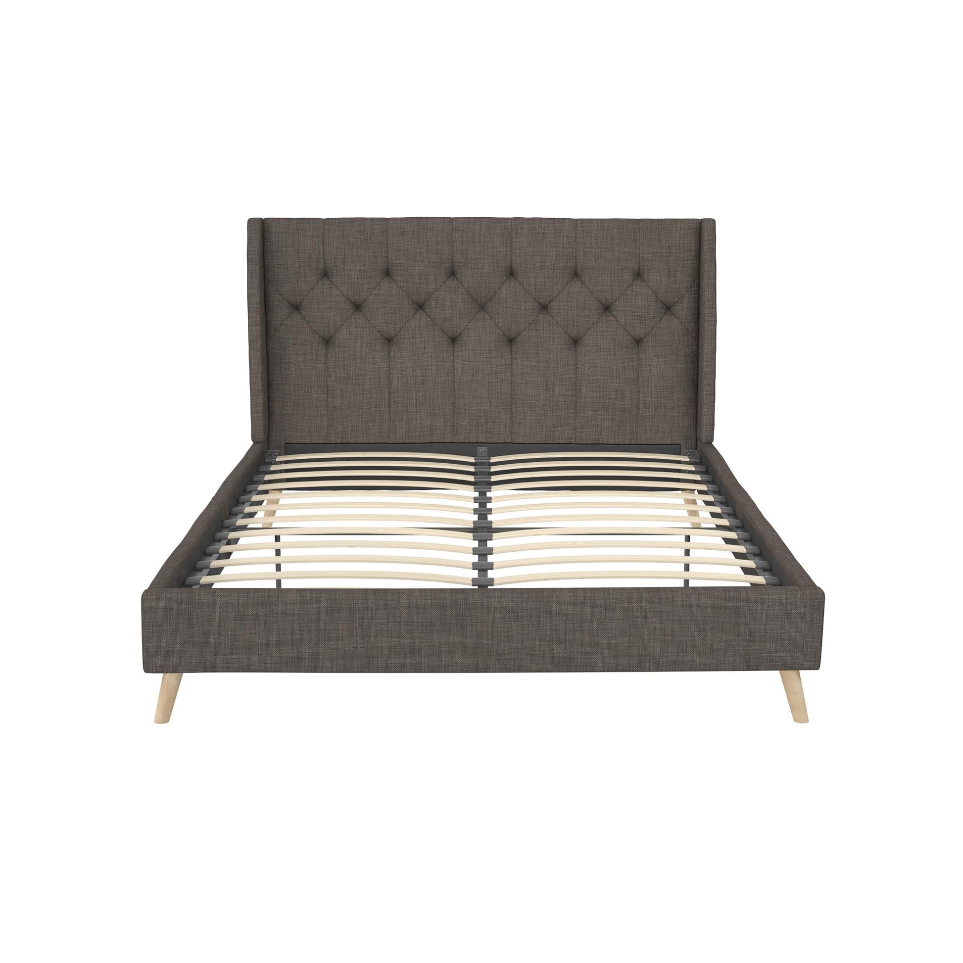 Her Majesty Bed - Grey Linen - Full