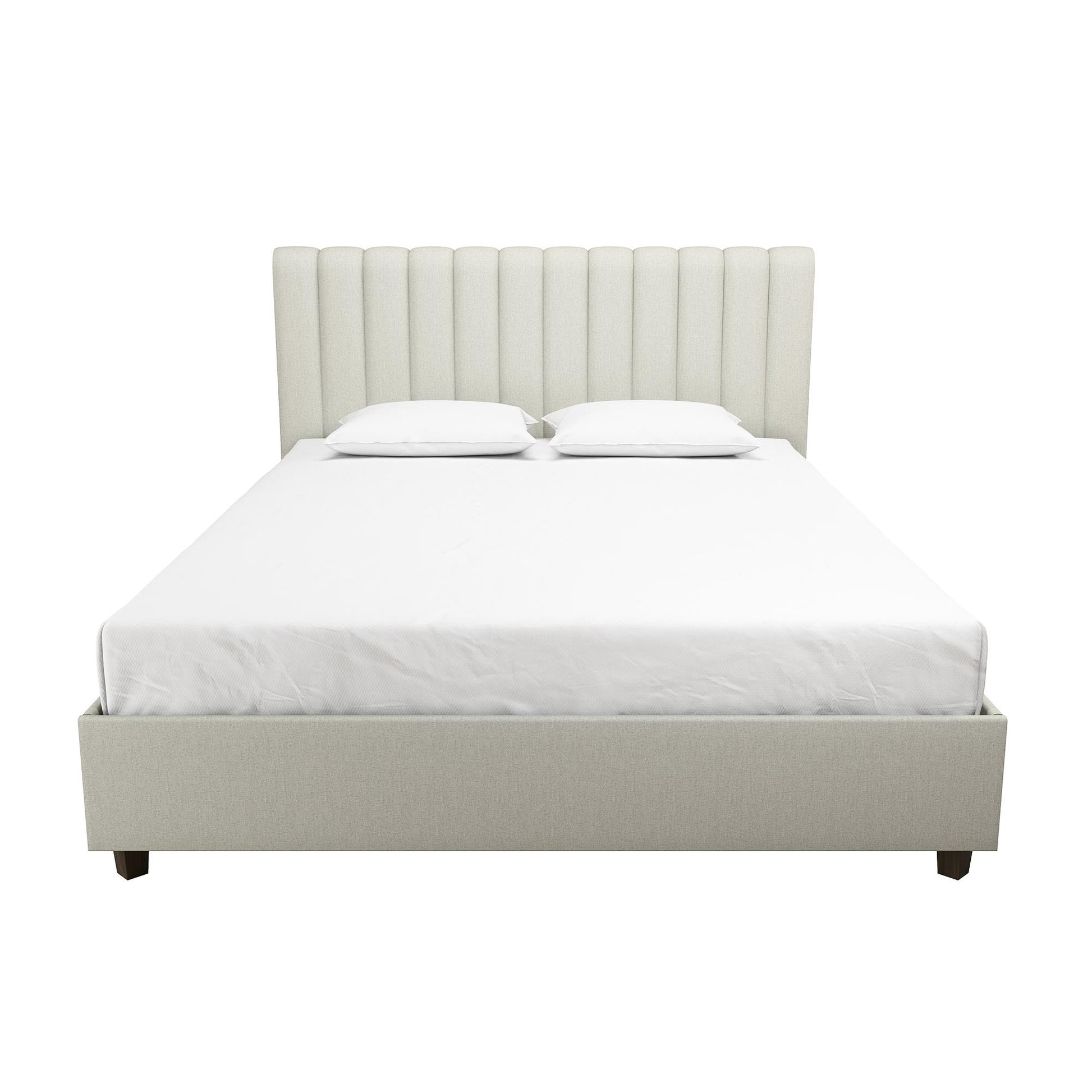 Brittany Upholstered Bed - Gray - Queen