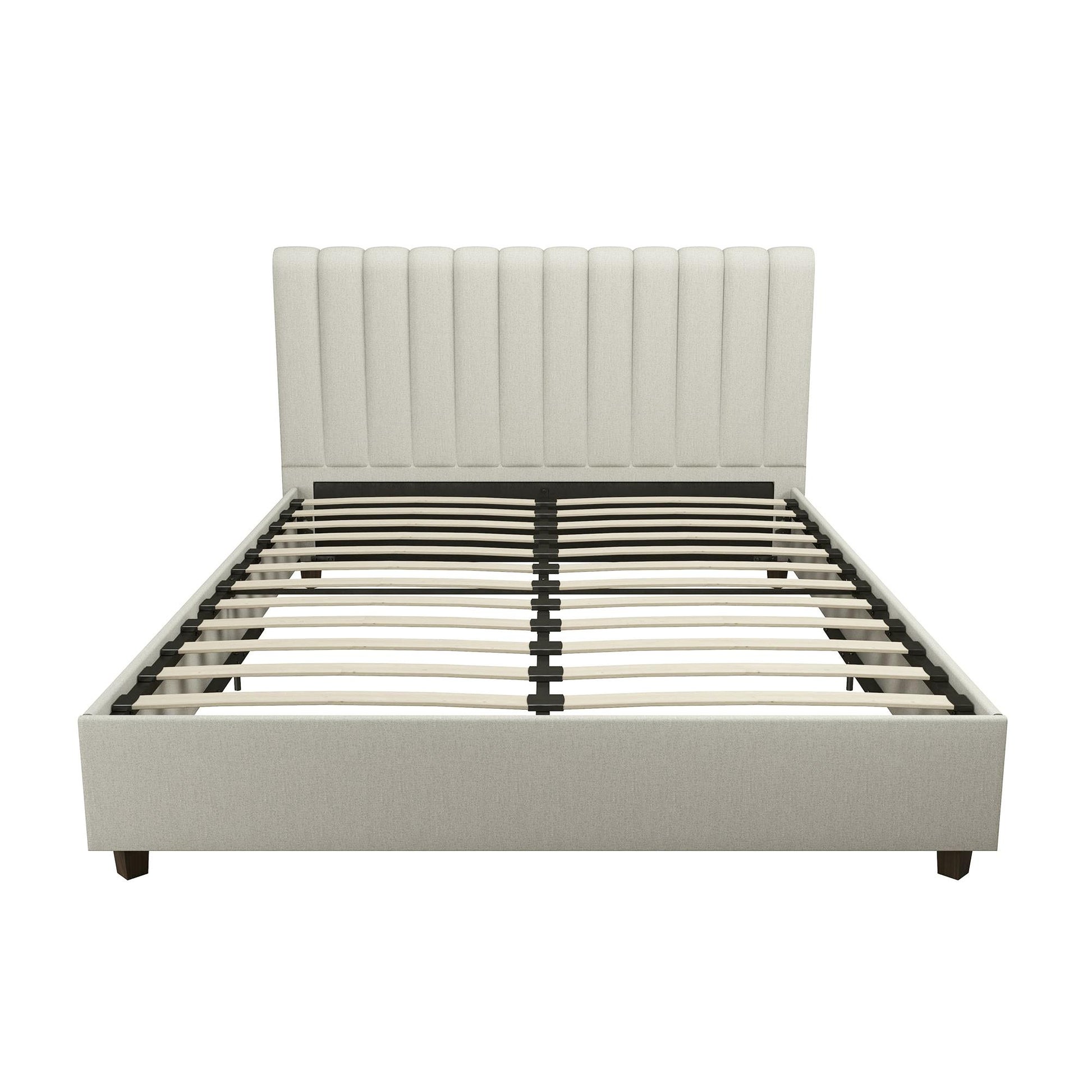 Brittany Upholstered Bed - Gray - Queen