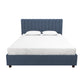 Brittany Upholstered Bed - Blue Linen - Queen