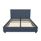 Brittany Upholstered Bed - Blue Linen - Queen