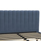 Brittany Upholstered Bed - Blue Linen - Queen
