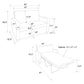 Casey Loveseat Sofa Sleeper with Memory Foam Pull-Out Mattress - Gray - Twin