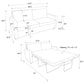 DHP Cooper Sofa Sleeper with Queen Memory Foam Mattress, Gray Velvet - Gray - Queen