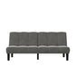 Mainstays Channel Cushion Futon, Gray Microfiber  - Gray