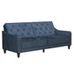 Vintage Tufted Split Back Futon - Blue
