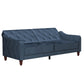 Vintage Tufted Split Back Futon - Blue