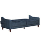 Vintage Tufted Split Back Futon - Blue