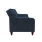 Vintage Tufted Split Back Futon - Blue